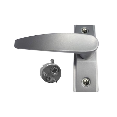 Premier Lock Commercial Storefront Lever Handle With Cam Plug - Left - Aluminum Finish ALH01